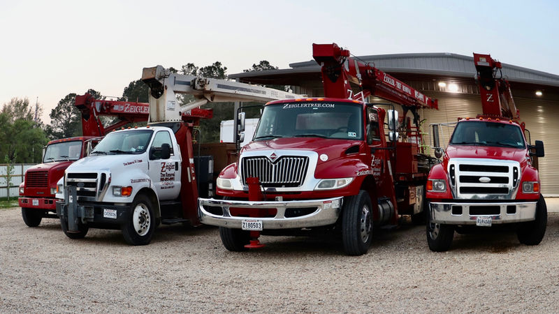 Equipment staged on residential job